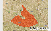 Political Map of Mizhi, satellite outside
