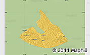 Savanna Style Map of Mizhi, single color outside