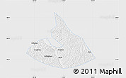 Silver Style Map of Mizhi, single color outside
