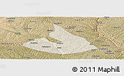 Shaded Relief Panoramic Map of Mizhi, satellite outside