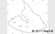 Blank Simple Map of Mizhi, cropped outside