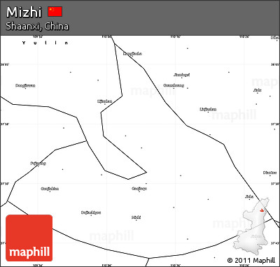 Blank Simple Map of Mizhi