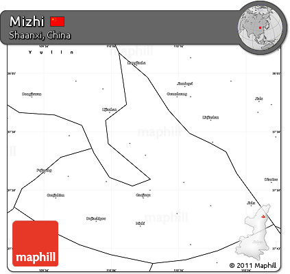 Blank Simple Map of Mizhi