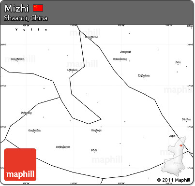 Blank Simple Map of Mizhi