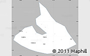 Gray Simple Map of Mizhi, single color outside