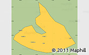 Savanna Style Simple Map of Mizhi, cropped outside