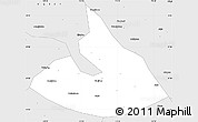 Silver Style Simple Map of Mizhi