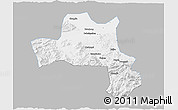 Gray 3D Map of Nanzheng, single color outside