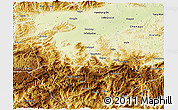 Physical 3D Map of Nanzheng