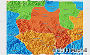 Political 3D Map of Nanzheng