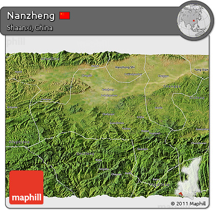 Satellite 3D Map of Nanzheng