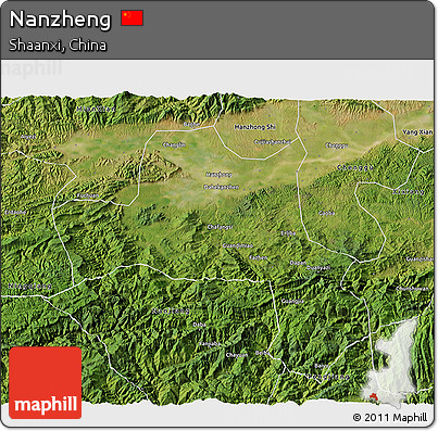 Satellite 3D Map of Nanzheng