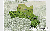 Satellite 3D Map of Nanzheng, lighten
