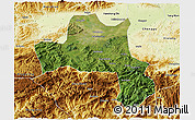 Satellite 3D Map of Nanzheng, physical outside
