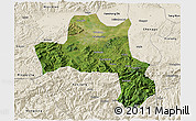 Satellite 3D Map of Nanzheng, shaded relief outside