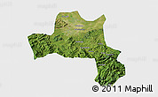 Satellite 3D Map of Nanzheng, single color outside