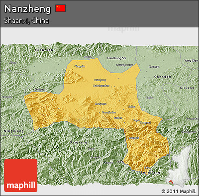 Savanna Style 3D Map of Nanzheng