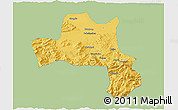 Savanna Style 3D Map of Nanzheng, single color outside