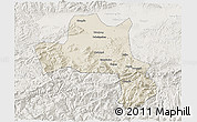 Shaded Relief 3D Map of Nanzheng, lighten