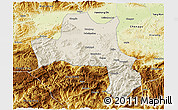 Shaded Relief 3D Map of Nanzheng, physical outside