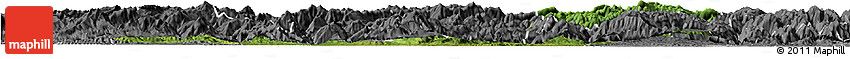 Satellite Horizon Map of Nanzheng, desaturated