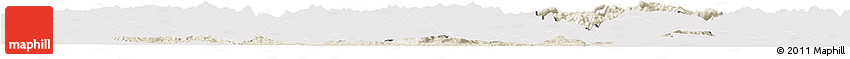 Shaded Relief Horizon Map of Nanzheng, cropped outside