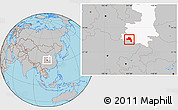 Gray Location Map of Nanzheng, highlighted parent region