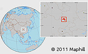 Gray Location Map of Nanzheng