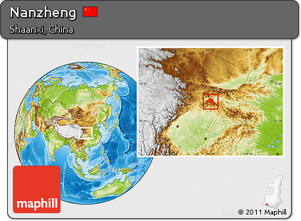 Physical Location Map of Nanzheng