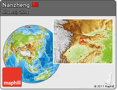 Physical Location Map of Nanzheng