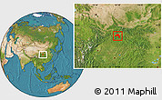 Satellite Location Map of Nanzheng
