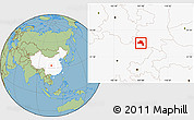 Savanna Style Location Map of Nanzheng, highlighted country