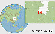 Savanna Style Location Map of Nanzheng, highlighted parent region
