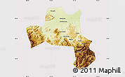 Physical Map of Nanzheng, cropped outside