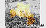 Physical Map of Nanzheng, desaturated