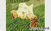 Physical Map of Nanzheng, satellite outside