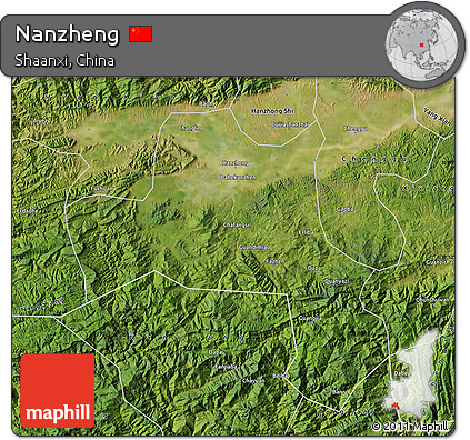 Satellite Map of Nanzheng
