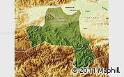 Satellite Map of Nanzheng, physical outside