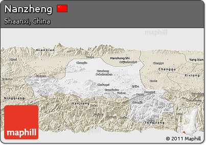 Classic Style Panoramic Map of Nanzheng