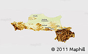 Physical Panoramic Map of Nanzheng, cropped outside