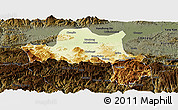 Physical Panoramic Map of Nanzheng, darken