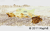 Physical Panoramic Map of Nanzheng, lighten