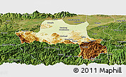 Physical Panoramic Map of Nanzheng, satellite outside