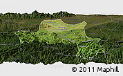 Satellite Panoramic Map of Nanzheng, darken