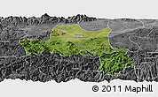 Satellite Panoramic Map of Nanzheng, desaturated