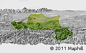 Satellite Panoramic Map of Nanzheng, lighten, desaturated