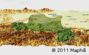 Satellite Panoramic Map of Nanzheng, physical outside