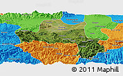 Satellite Panoramic Map of Nanzheng, political outside