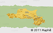 Savanna Style Panoramic Map of Nanzheng, single color outside