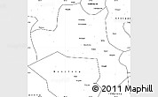 Blank Simple Map of Nanzheng